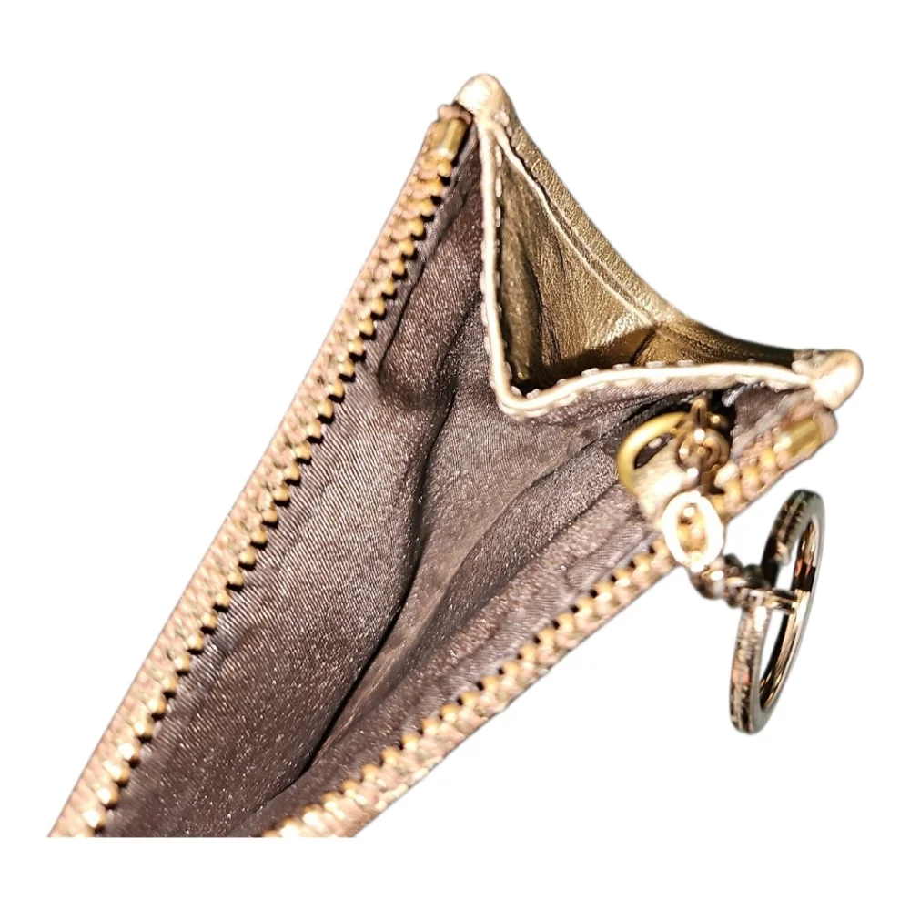 Coach Keychain Card Holder Carrier Signature Logo Canvas
